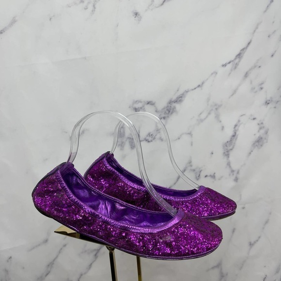 Tory Burch | Glitter Eddie Ballet Flats - Picture 5 of 11